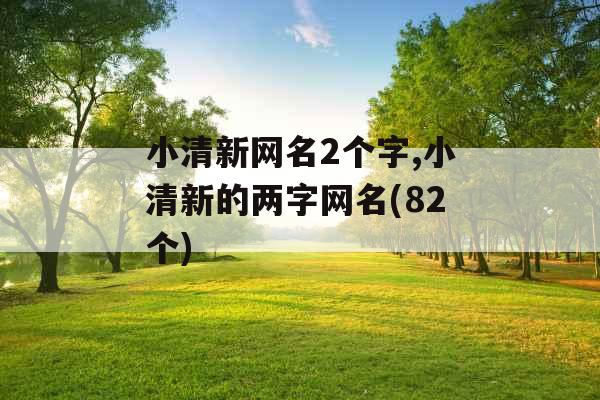 小清新网名2个字,小清新的两字网名(82个)