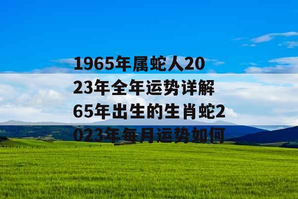 1965年属蛇人2023年全年运势详解 65年出生的生肖蛇2023年每月运势如何