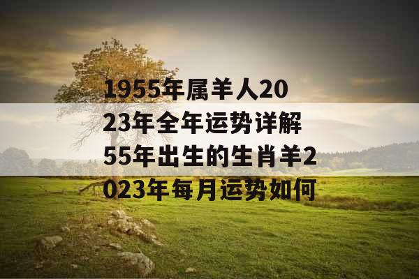 1955年属羊人2023年全年运势详解 55年出生的生肖羊2023年每月运势如何