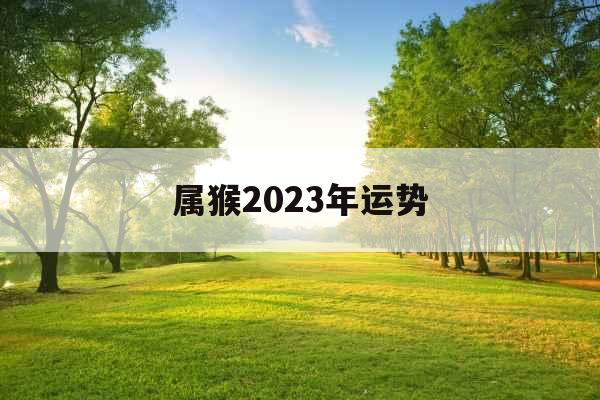 属猴2023年运势