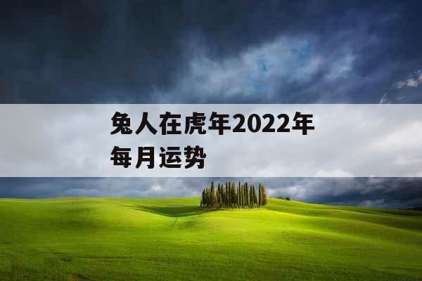 兔人在虎年2022年每月运势