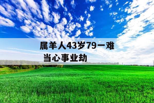 属羊人43岁79一难 当心事业劫