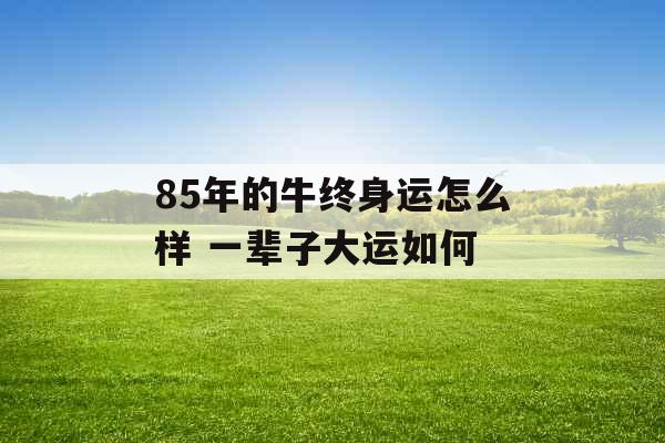 85年的牛终身运怎么样 一辈子大运如何