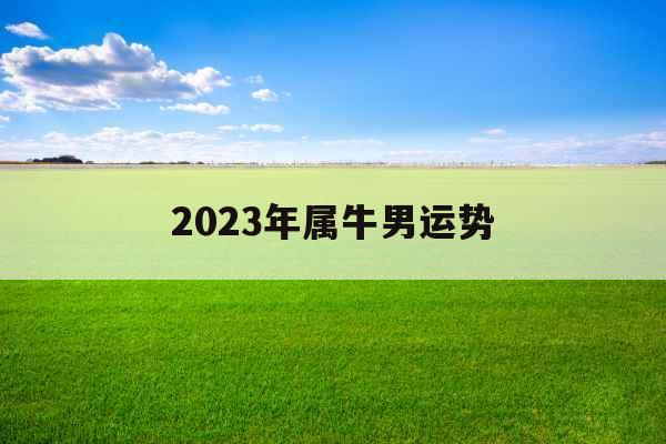 2023年属牛男运势