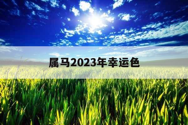 属马2023年幸运色