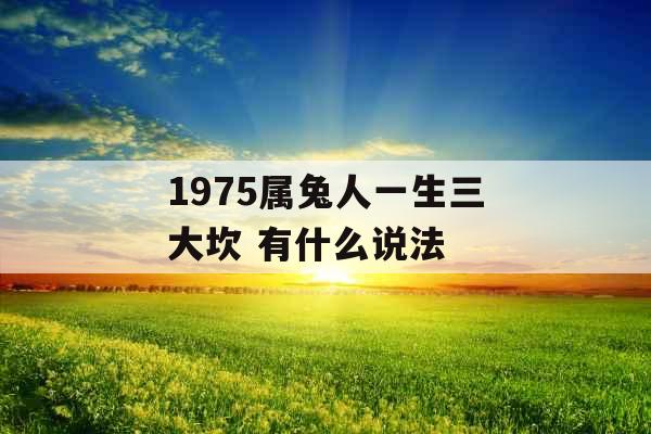 1975属兔人一生三大坎 有什么说法