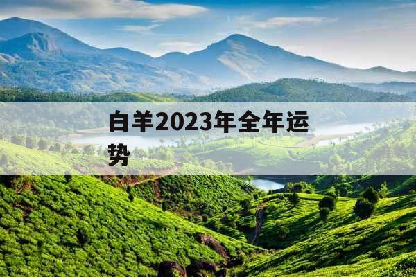 白羊2023年全年运势