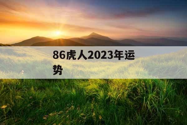 86虎人2023年运势