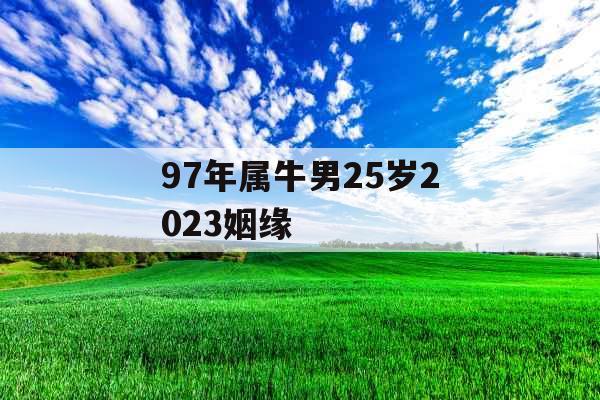 97年属牛男25岁2023姻缘 97年属牛男25岁2023姻缘