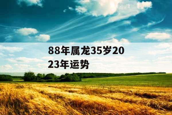 88年属龙35岁2023年运势