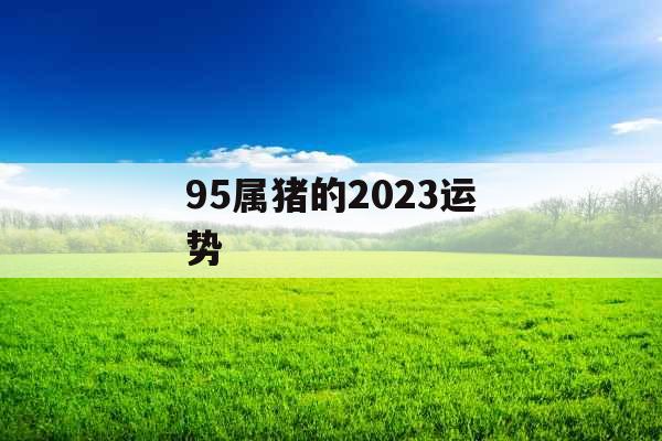 95属猪的2023运势 95属猪的2023运势