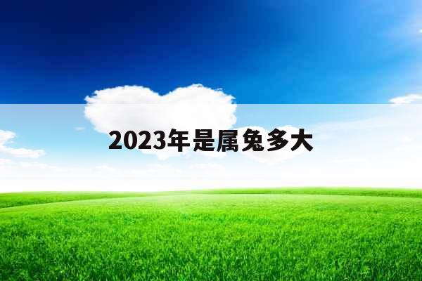 2023年是属兔多大