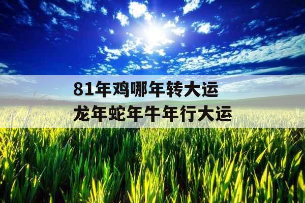 81年鸡哪年转大运 龙年蛇年牛年行大运