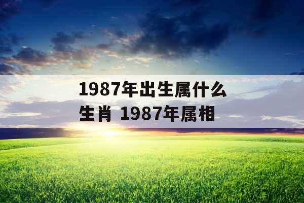 1987年出生属什么生肖 1987年属相