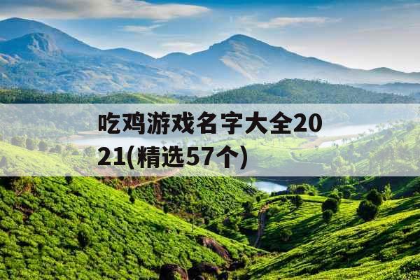 吃鸡游戏名字大全2021(精选57个)