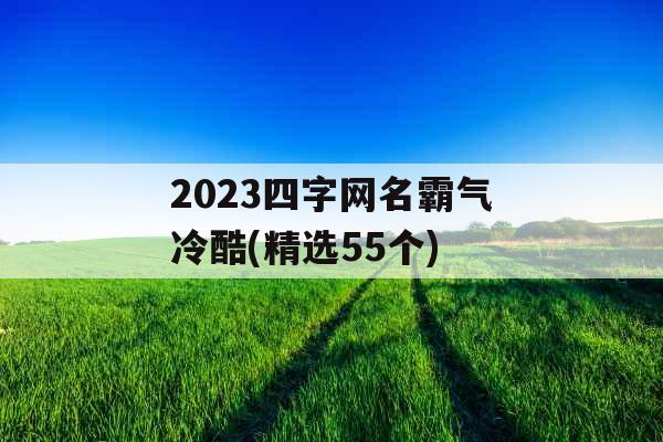 2023四字网名霸气冷酷(精选55个) 2023四字网名霸气冷酷(精选55个)
