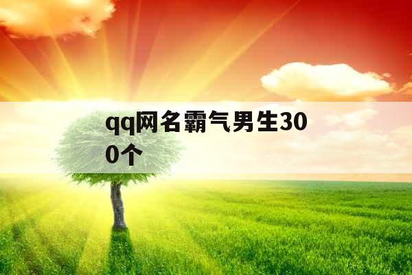 qq网名霸气男生300个