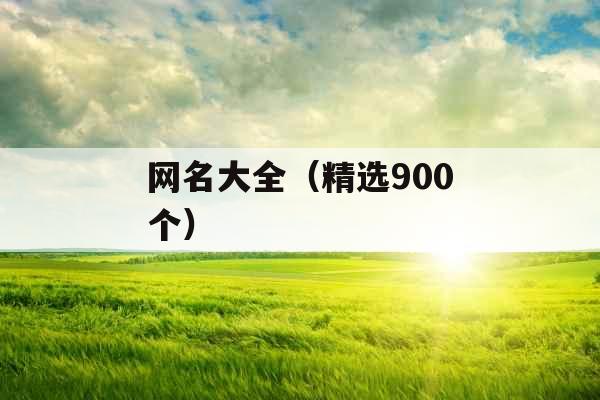 网名大全(精选900个) 网名大全(精选900个)