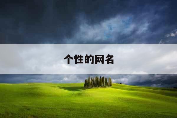 个性的网名