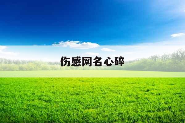 伤感网名心碎