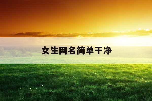 女生网名简单干净 女生网名简单干净