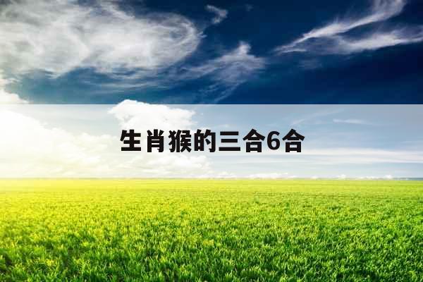 生肖猴的三合6合