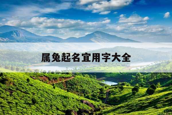 属兔起名宜用字大全