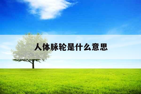 人体脉轮是什么意思