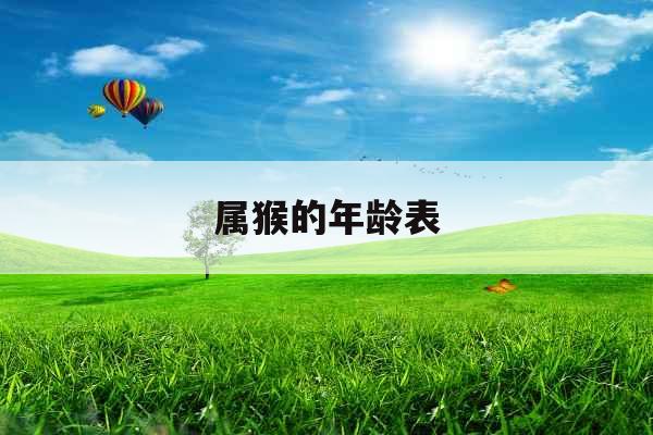属猴的年龄表 属猴的年龄表