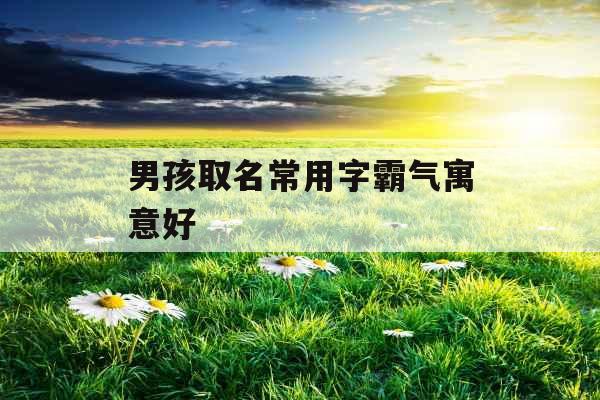男孩取名常用字霸气寓意好