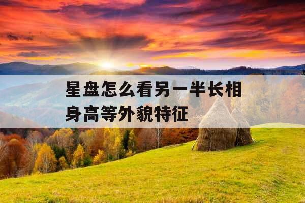星盘怎么看另一半长相身高等外貌特征