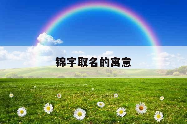 锦字取名的寓意