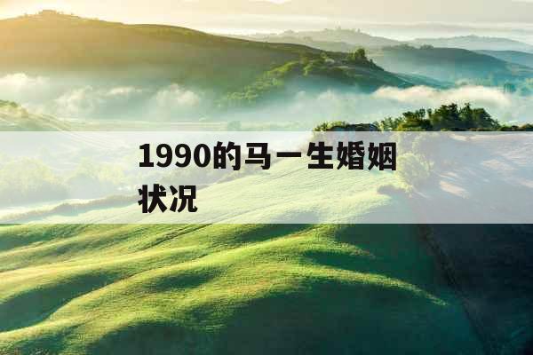 1990的马一生婚姻状况