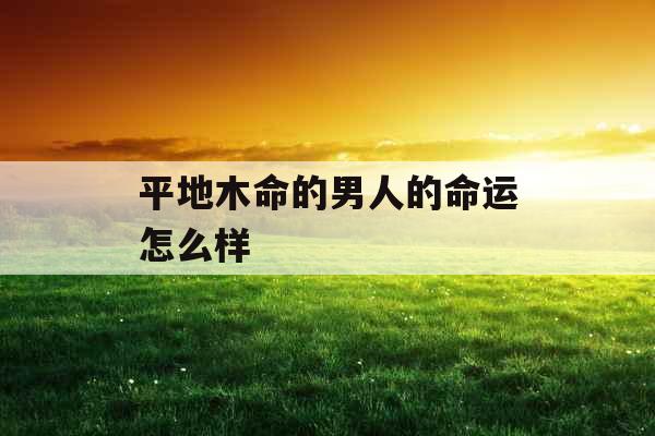 平地木命的男人的命运怎么样 平地木命的男人的命运怎么样