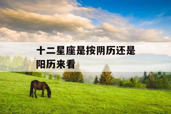 十二星座是按阴历还是阳历来看