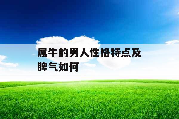 属牛的男人性格特点及脾气如何
