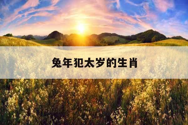 兔年犯太岁的生肖