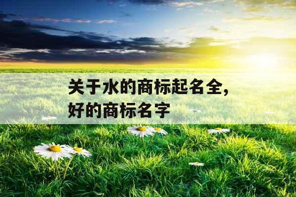 关于水的商标起名全,好的商标名字