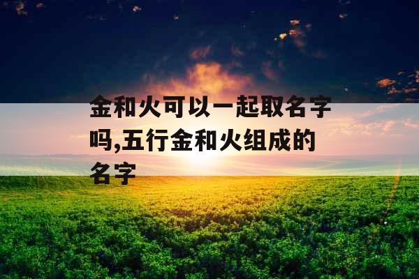 金和火可以一起取名字吗,五行金和火组成的名字
