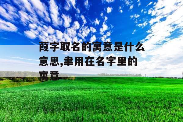 葭字取名的寓意是什么意思,聿用在名字里的寓意 葭字取名的寓意是什么意思,聿用在名字里的寓意