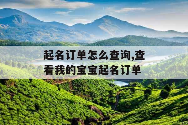起名订单怎么查询,查看我的宝宝起名订单 起名订单怎么查询,查看我的宝宝起名订单