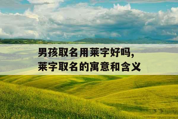 男孩取名用莱字好吗,莱字取名的寓意和含义 男孩取名用莱字好吗,莱字取名的寓意和含义