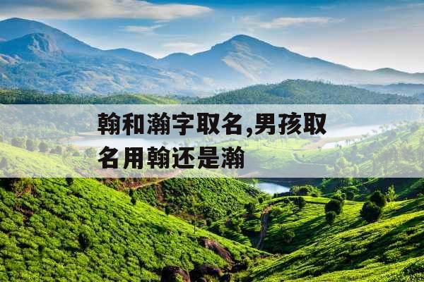 翰和瀚字取名,男孩取名用翰还是瀚