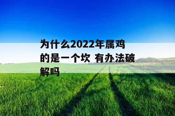 为什么2022年属鸡的是一个坎 有办法破解吗