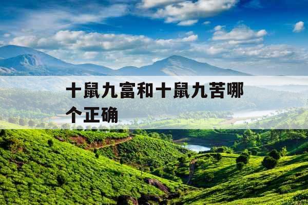 十鼠九富和十鼠九苦哪个正确