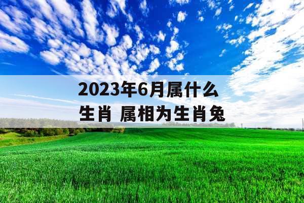 2023年6月属什么生肖 属相为生肖兔