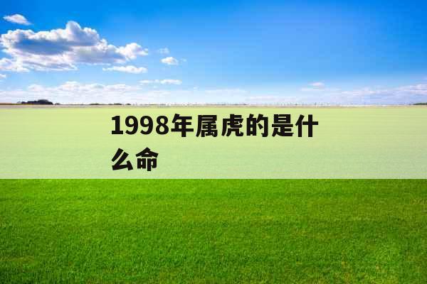 1998年属虎的是什么命 1998年属虎的是什么命