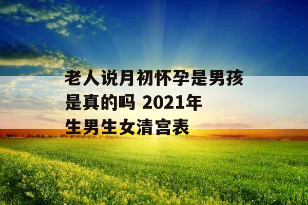 老人说月初怀孕是男孩是真的吗 2021年生男生女清宫表