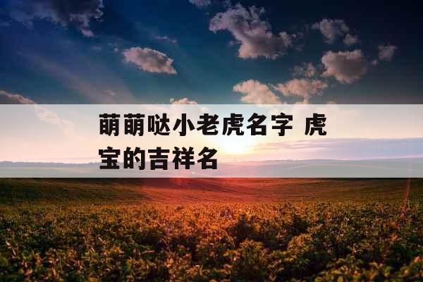 萌萌哒小老虎名字 虎宝的吉祥名