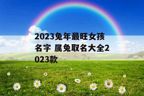 2023兔年最旺女孩名字 属兔取名大全2023款